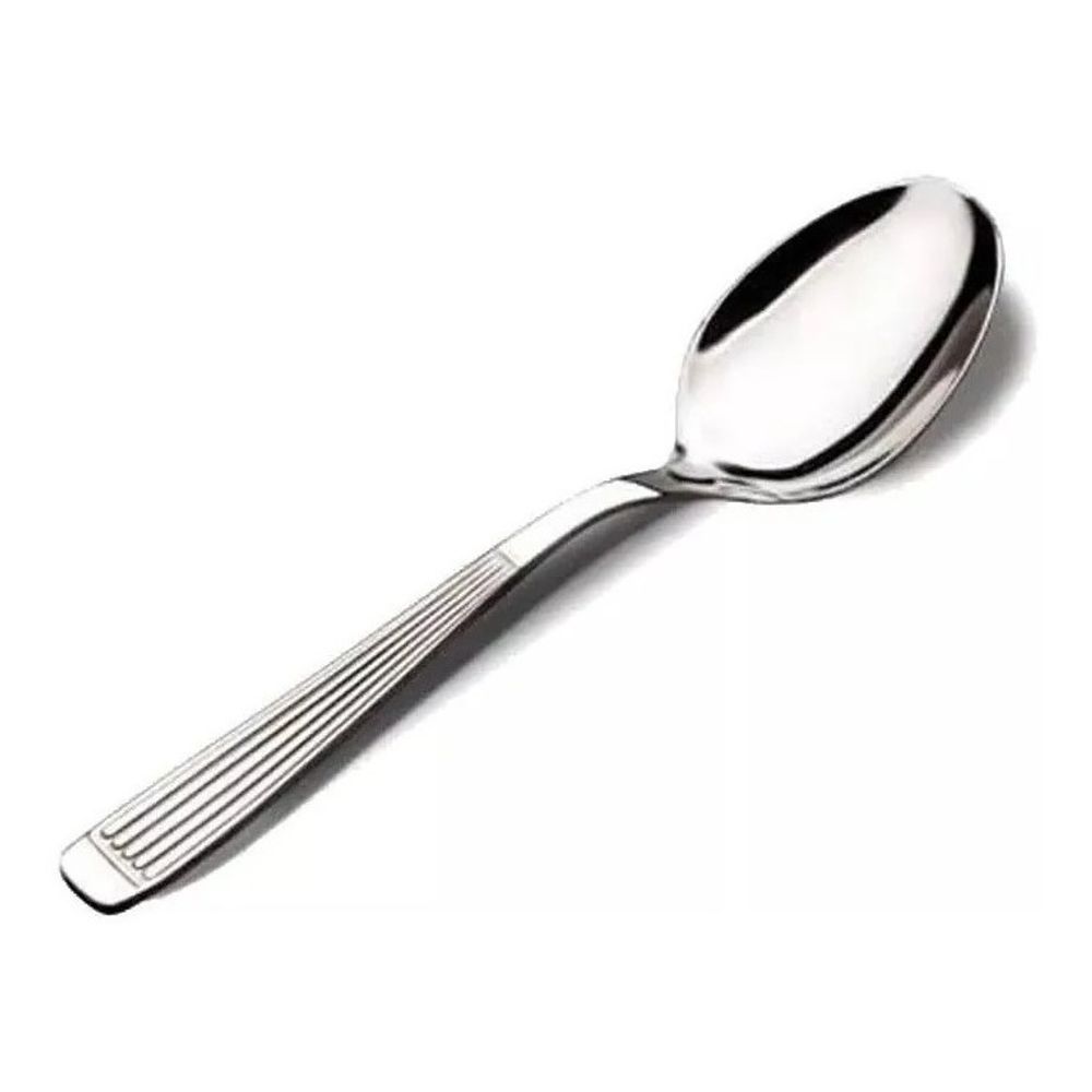 Cuchara Mesa Lypsa Acero Rayada X Docena