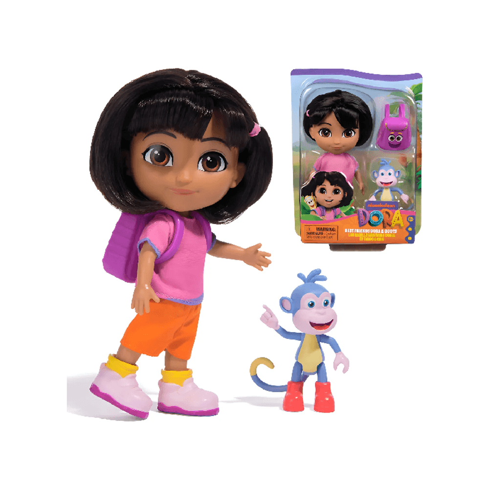 Pack De Aventura Acuática Dora Y Botas Con Flotador Y Figuras Articuladas Para Niños +3 Años