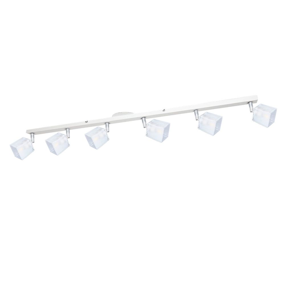 Lampara Aplique Barral Cubeto Luces Tulipa Vidrio Led G Blanco Gioluce