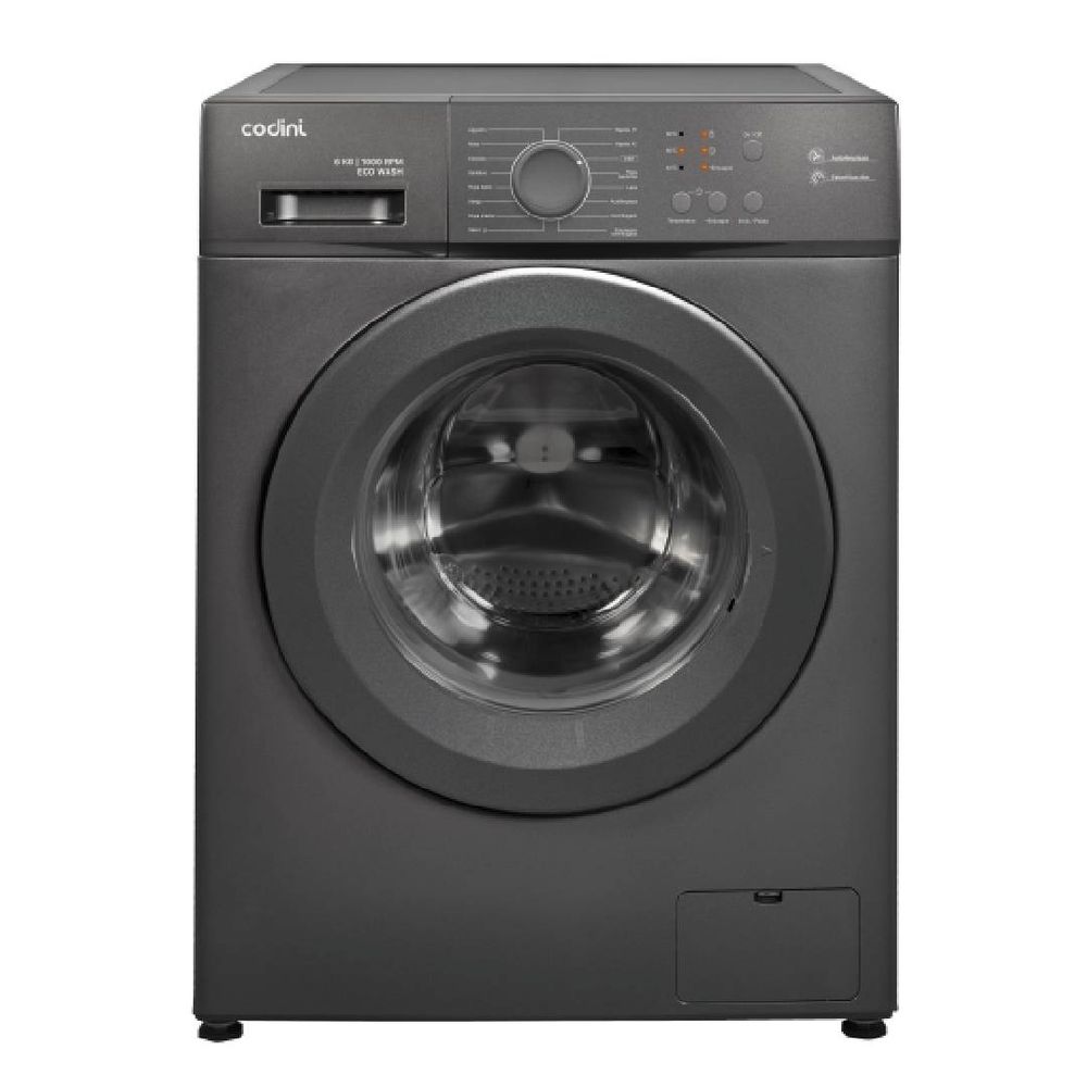 Lavarropas Automático Codini Inverter Steam 6kgs 1000 Rpm Gris
