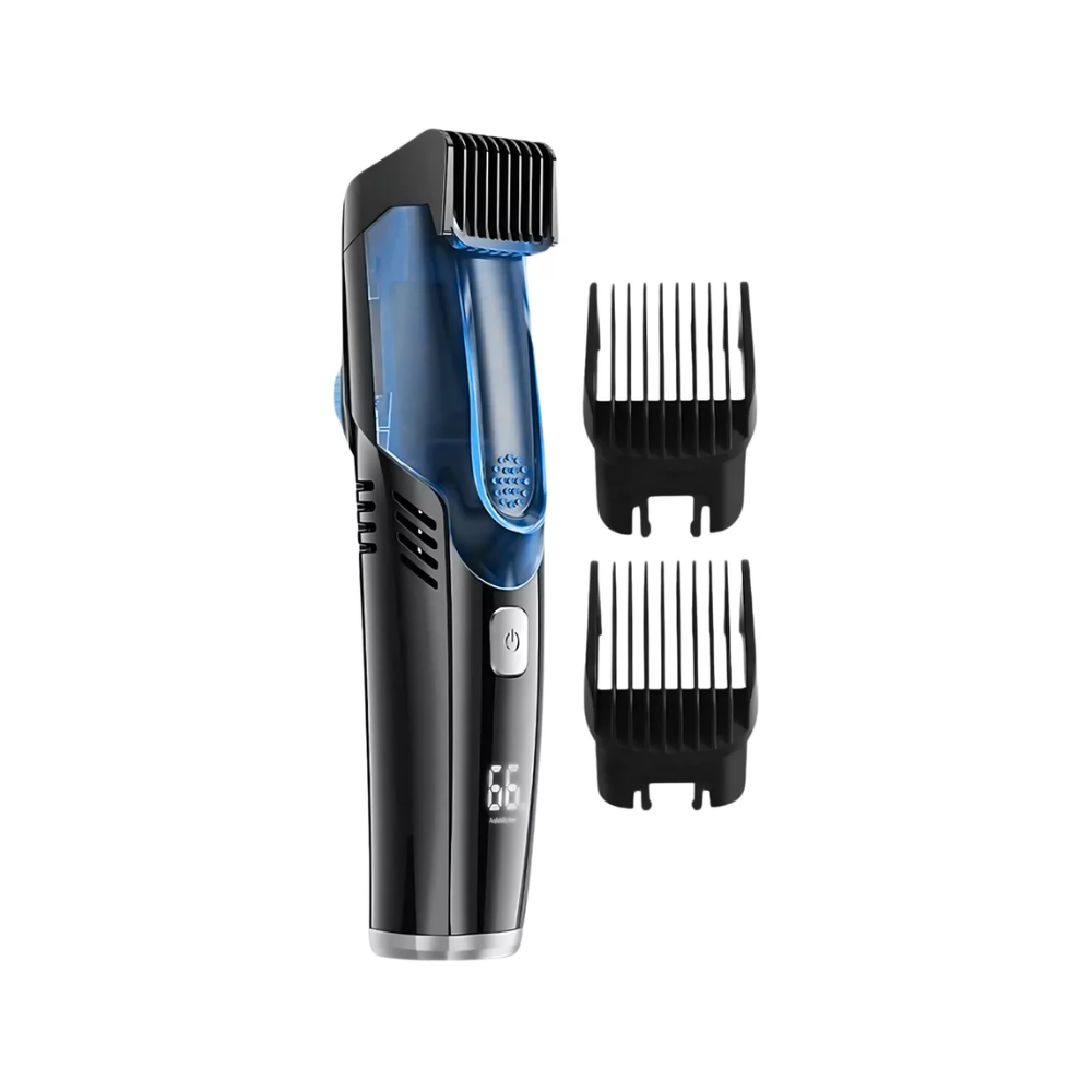 Maquina Corta Pelo Barba Con Aspiradora Inalámbrica Negra-Azul DL