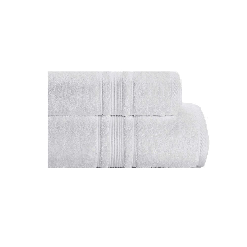 Set Toalla & Toallon Danubio Jacquard 500gr Blanco