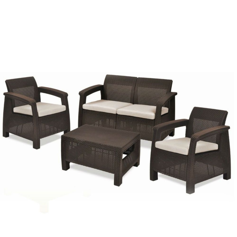 Juego de Jardin 2 Cuerpos Ratan Keter Corfu