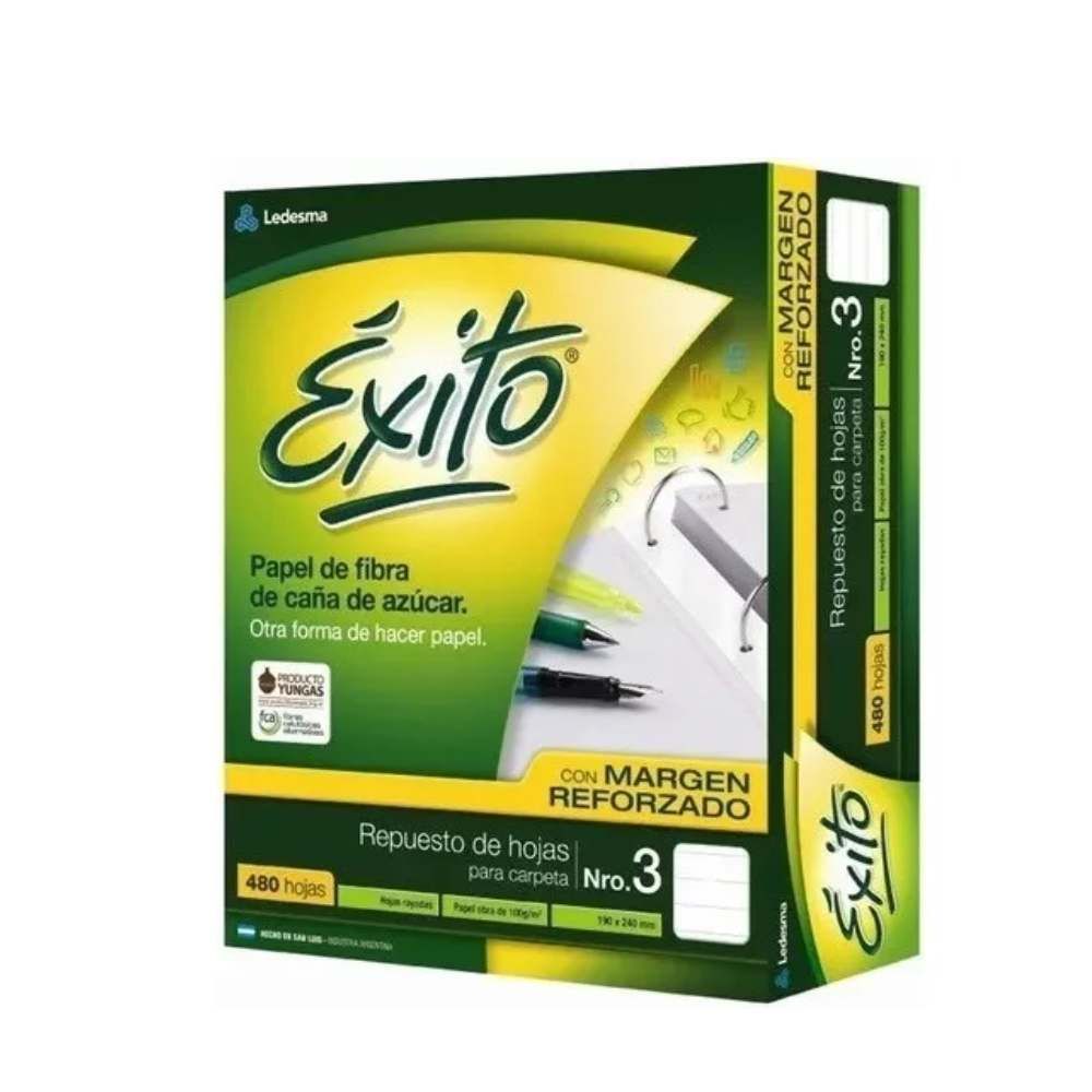 repuesto-exito-n-3-x-480-hojas-rayadas-con-margen-reforzado