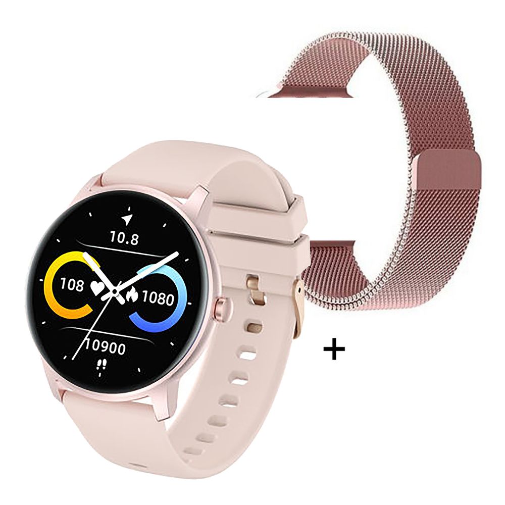 Reloj Inteligente Mujer Smartwatch NT14 Rosa Sumergible Bluetooth