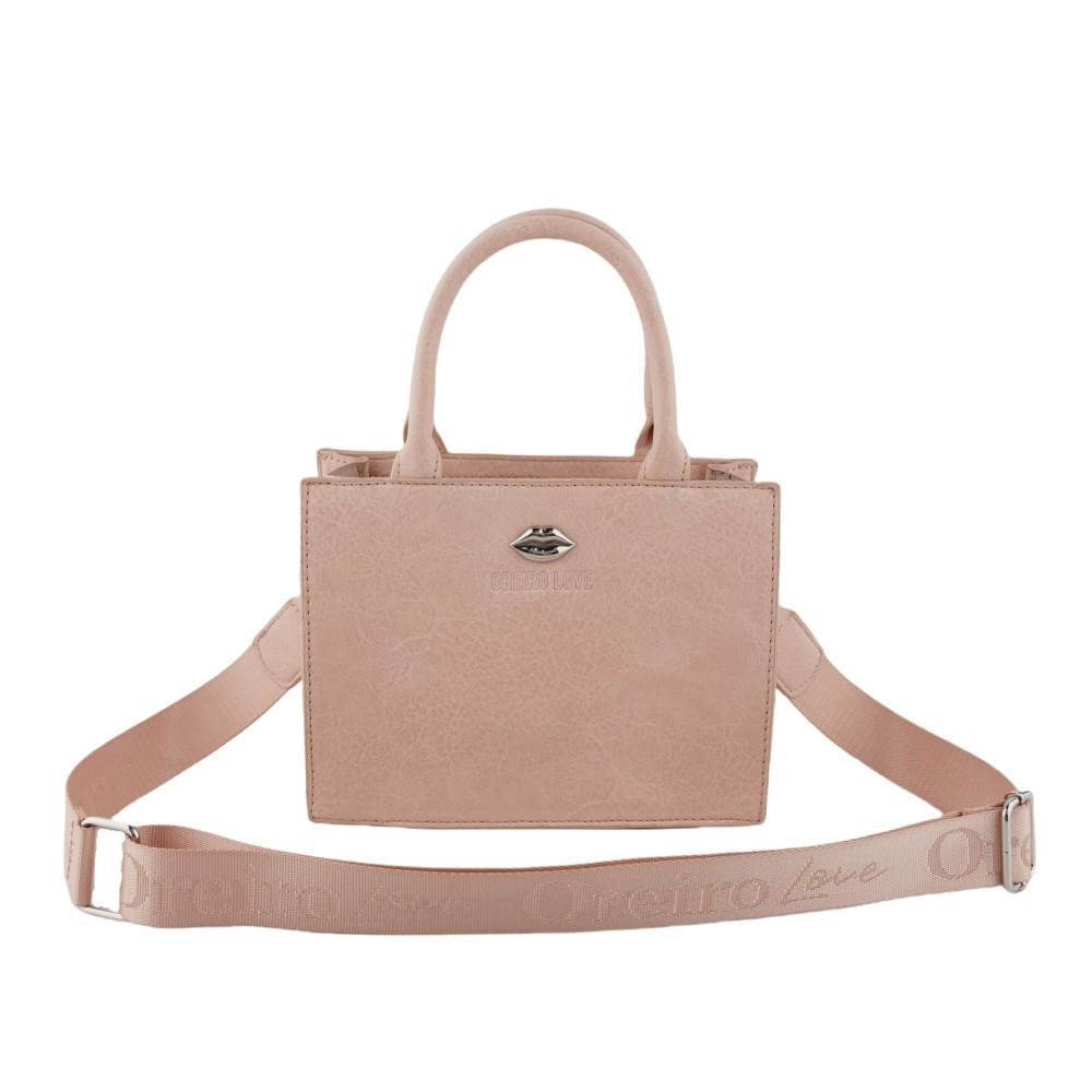 Carteras Mujer Bandoleras Oreiro Love Compacta Cuero Pu 28670 Rosa
