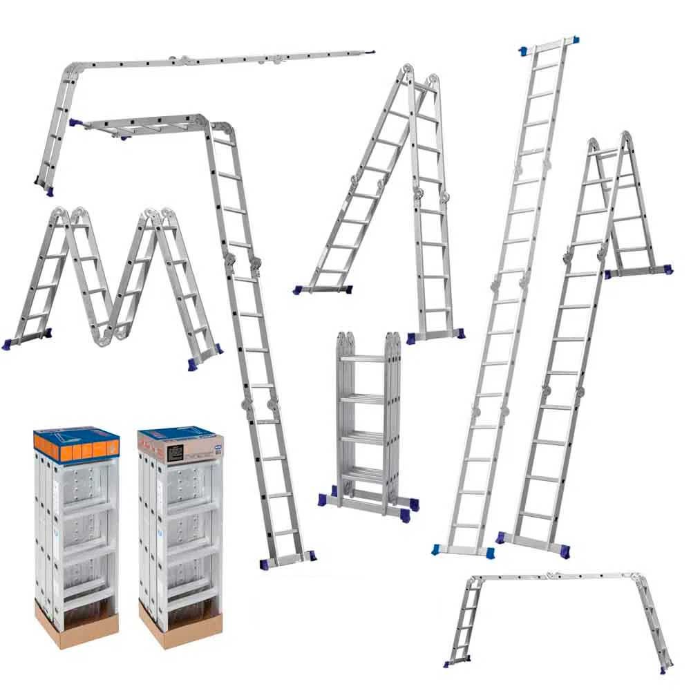 Escalera de plataforma de trabajo, plataforma de aluminio de 36 x 12 x 18  pulgadas, antideslizante, banco de trabajo plegable resistente, capacidad  de