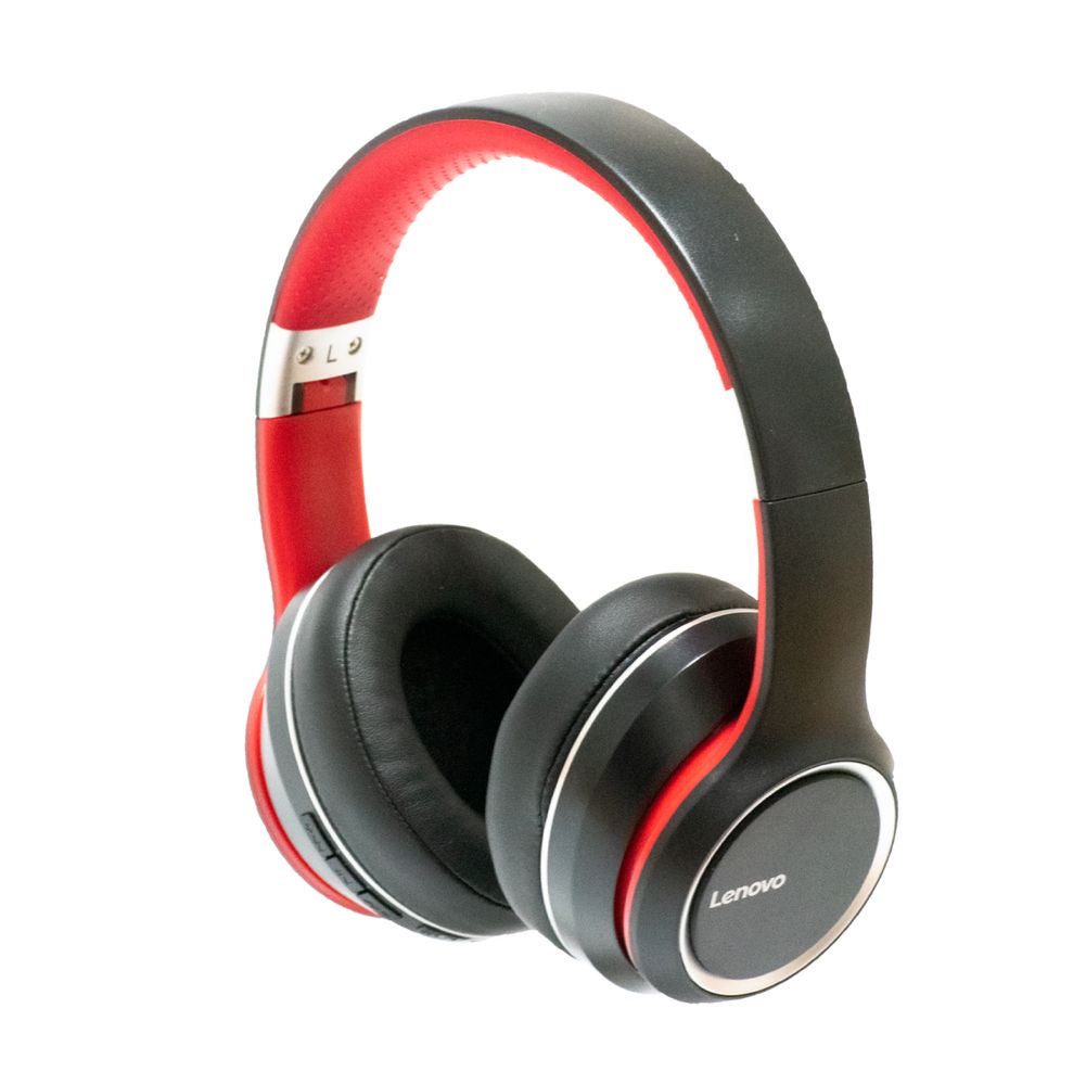Auriculares Inalámbricos Lenovo Wireless Over Headphone HD200 Bluetooth -  Negro/Rojo