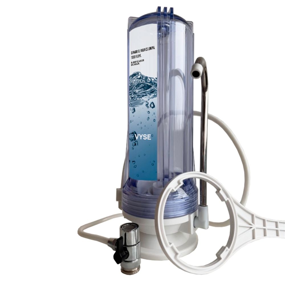purificador de agua bajo mesada ignus cepillado recto... Purificador de Agua de Mesada Transparente