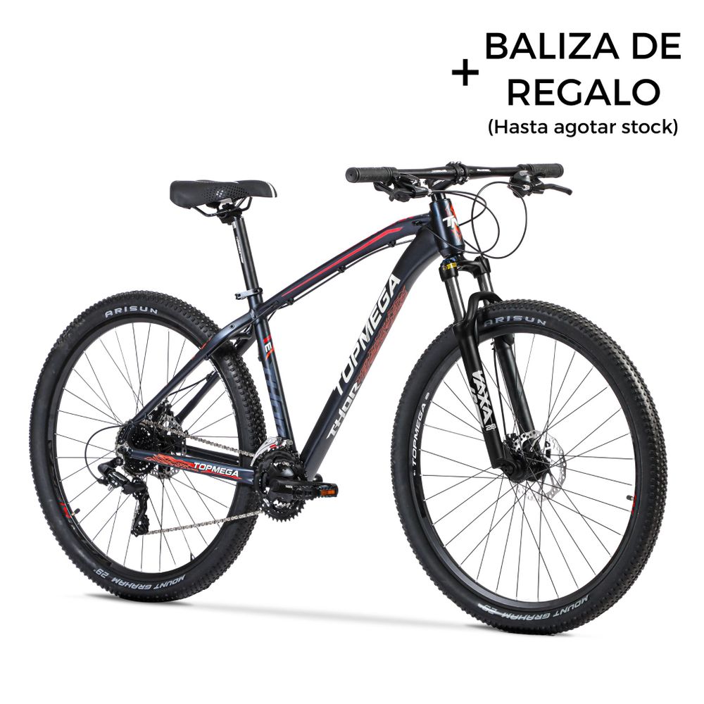 Bicicleta TopMega MTB Thor R29 24V Aluminio Negro Talle S 1009652