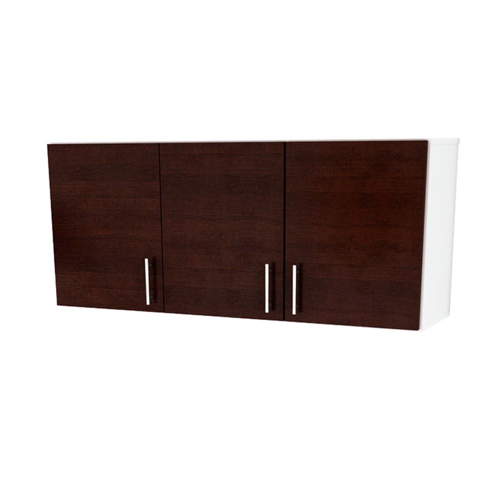 Alacena 1.20 Mts. Blanca Frente Chocolate Melamina