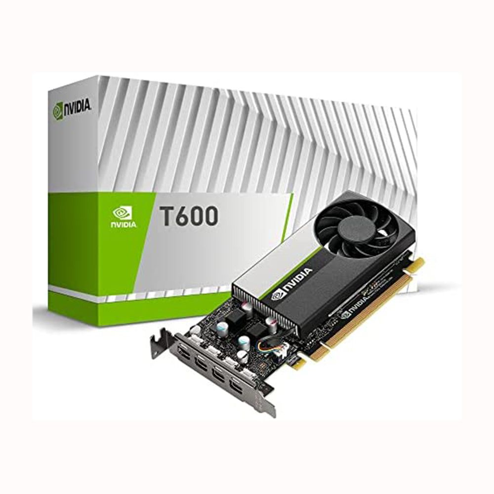 Placa de Video 4GB Quadro T600 PNY GDDR6 4X MDP LP Single SLO Negra