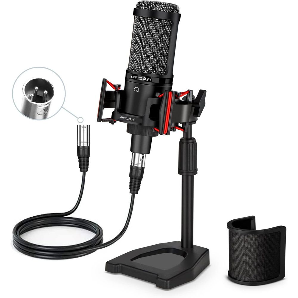 Micrófono Condensador PROAR XLR MIC Cardioide