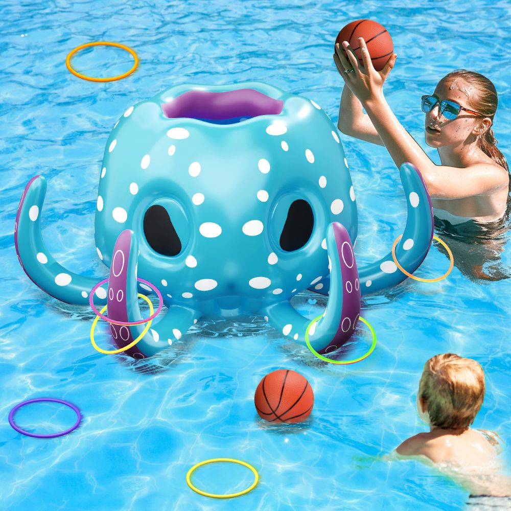 4 Juguetes De Piscina Pulpo Multicolor – Bombas De Agua Y Juguetes De Buceo Para Piscina, Playa Y Bañera – Plástico Resistente – Regalo De Verano