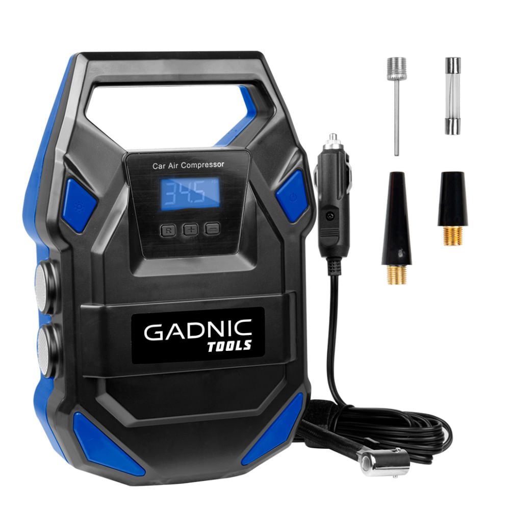 Motorenbau Inflador Portátil Inalámbrico 150 PSI Con Manómetro Digital, Apagado Automático Y Linterna, Para Coche, Bici Y Pelotas