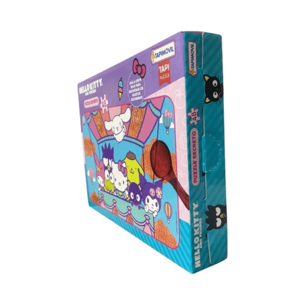 Puzzle Hello Kitty 48 Piezas Con Lupa Tapimovil KTY09844