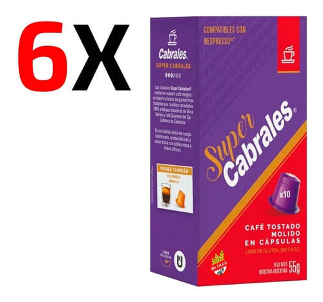 Capsulas De Café Cabrales Super Cabrales 6 Cajas 