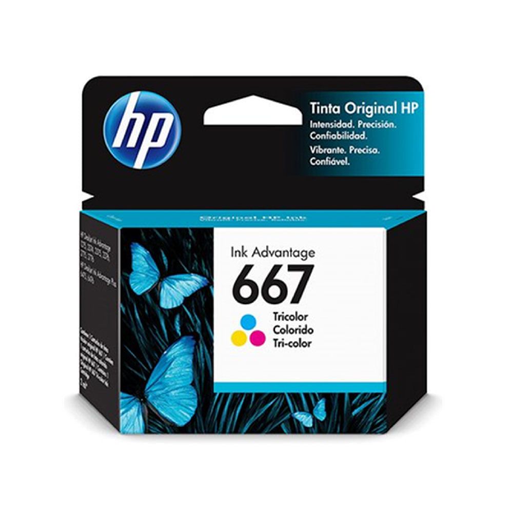 Cartucho HP 667 Advantage Tricolor 3YM78AL 100 Copias DeskJet Ink