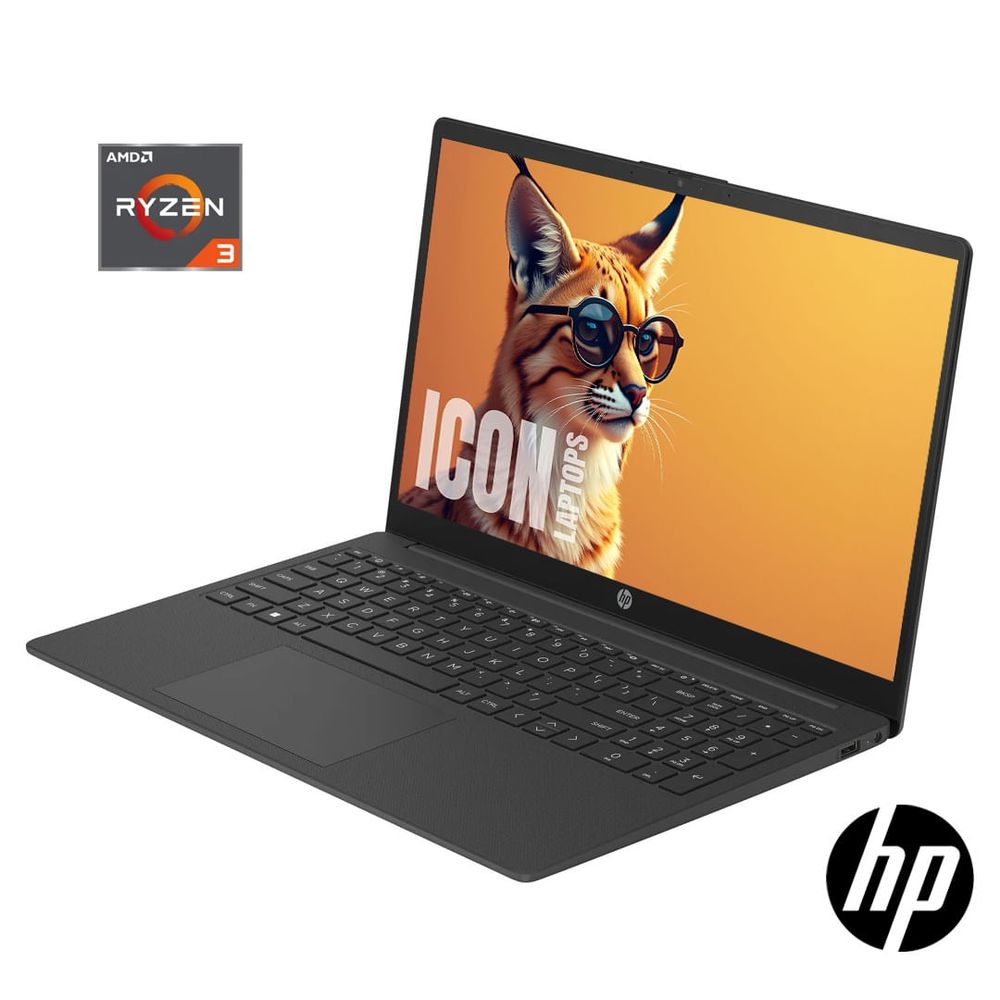 HP Ryzen 3 7320U 8GB Ram DDR5 256GB SSD Notebook 15.6 Jet Black