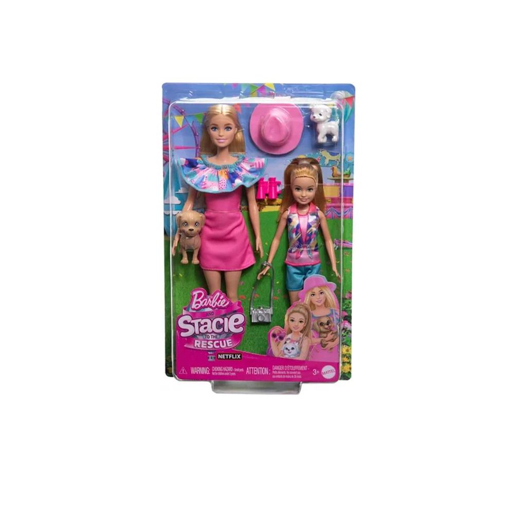 Muñeca Barbie Y Stacie Al Rescate Con Accesorios Mattel