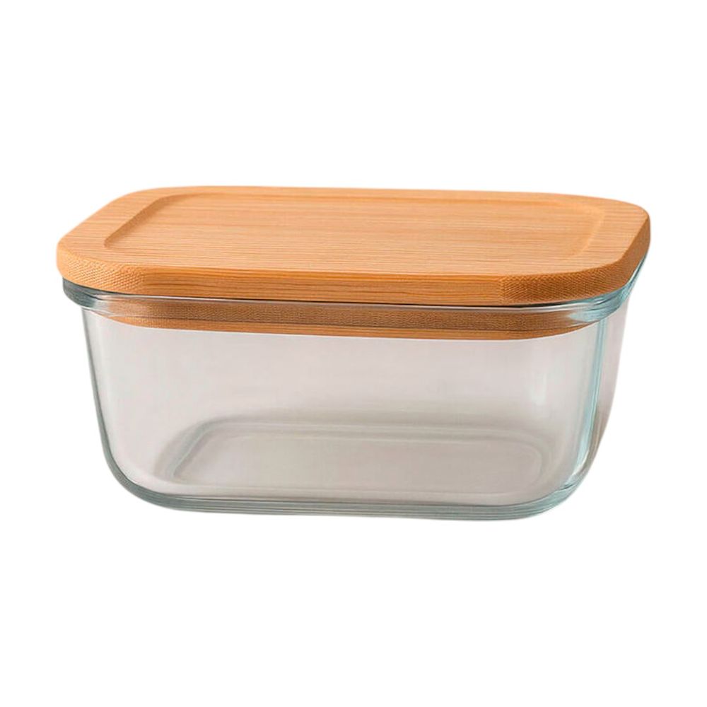 Contenedor Hermetico 800ml Cuadrado Vidrio Templado Carol 3715