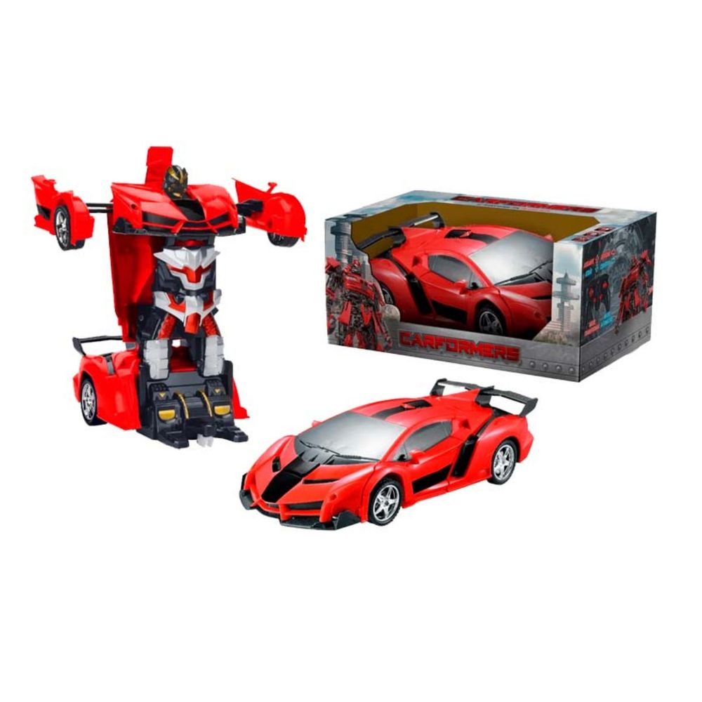 Carformers Auto Transformer Control Remoto Luz Robot ROJO