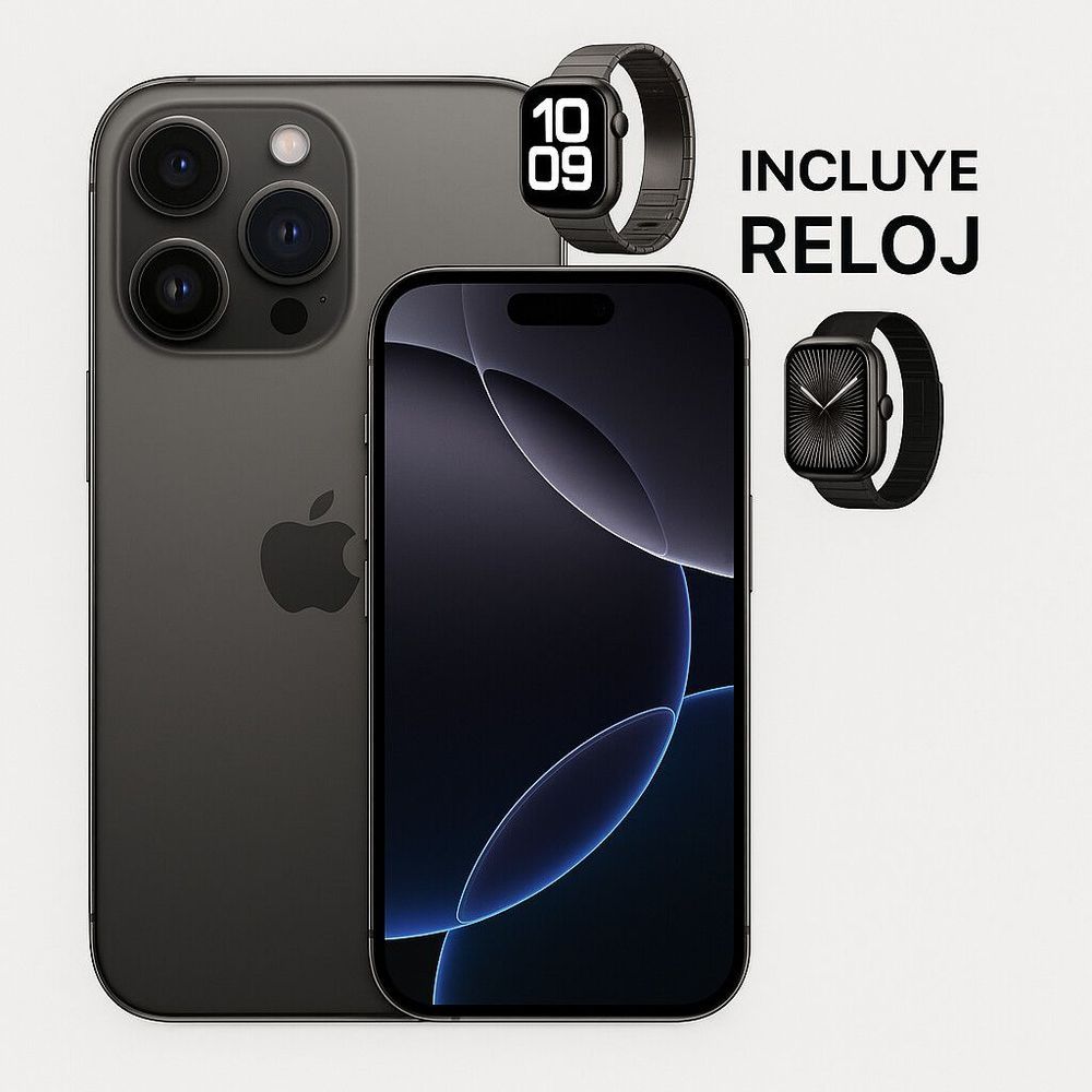 Apple Iphone 16 Pro Max 256gb con Reloj Smartwatch Doble Malla de Regalo