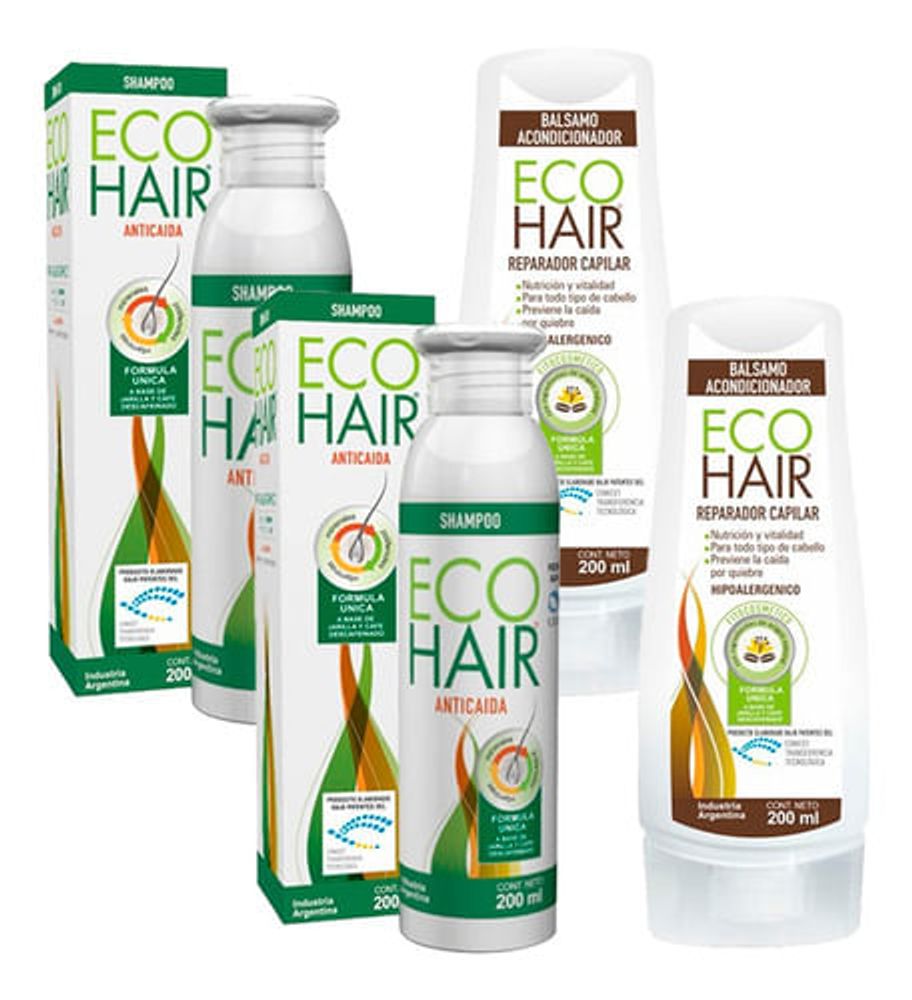 Combo Eco Hair Shampoo Y Acondicionador Anticaida 2 X 200ml