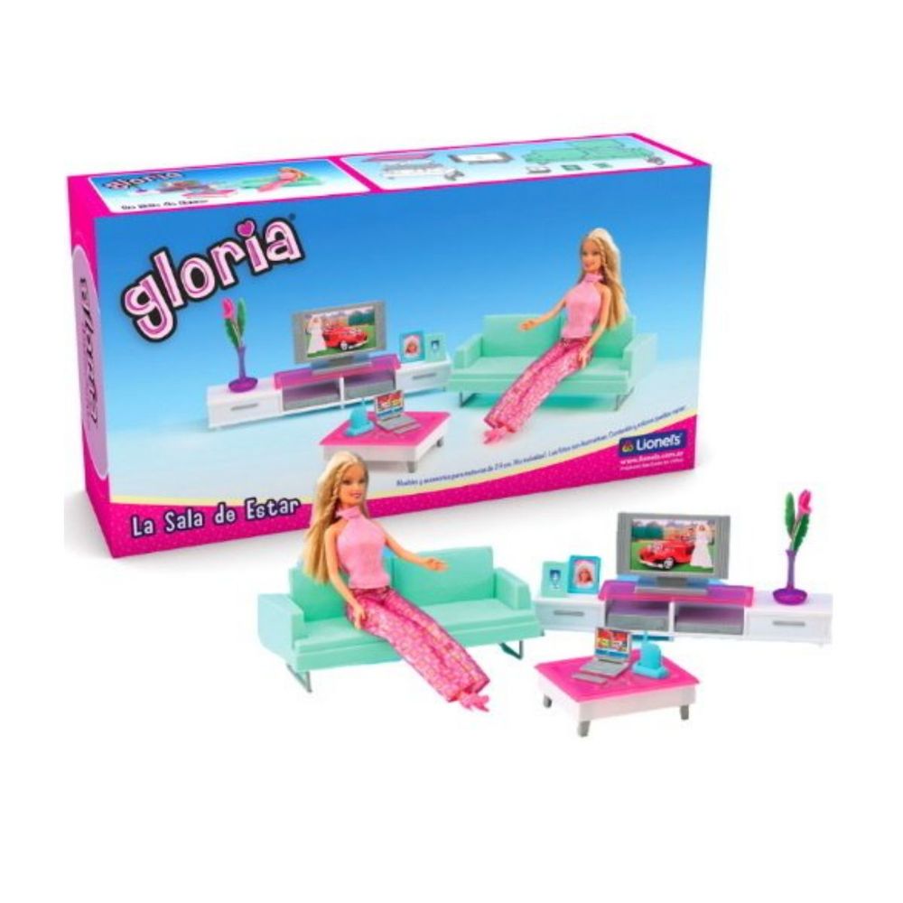 La Sala De Estar Gloria Muebles Muñecas Compatible Barbie
