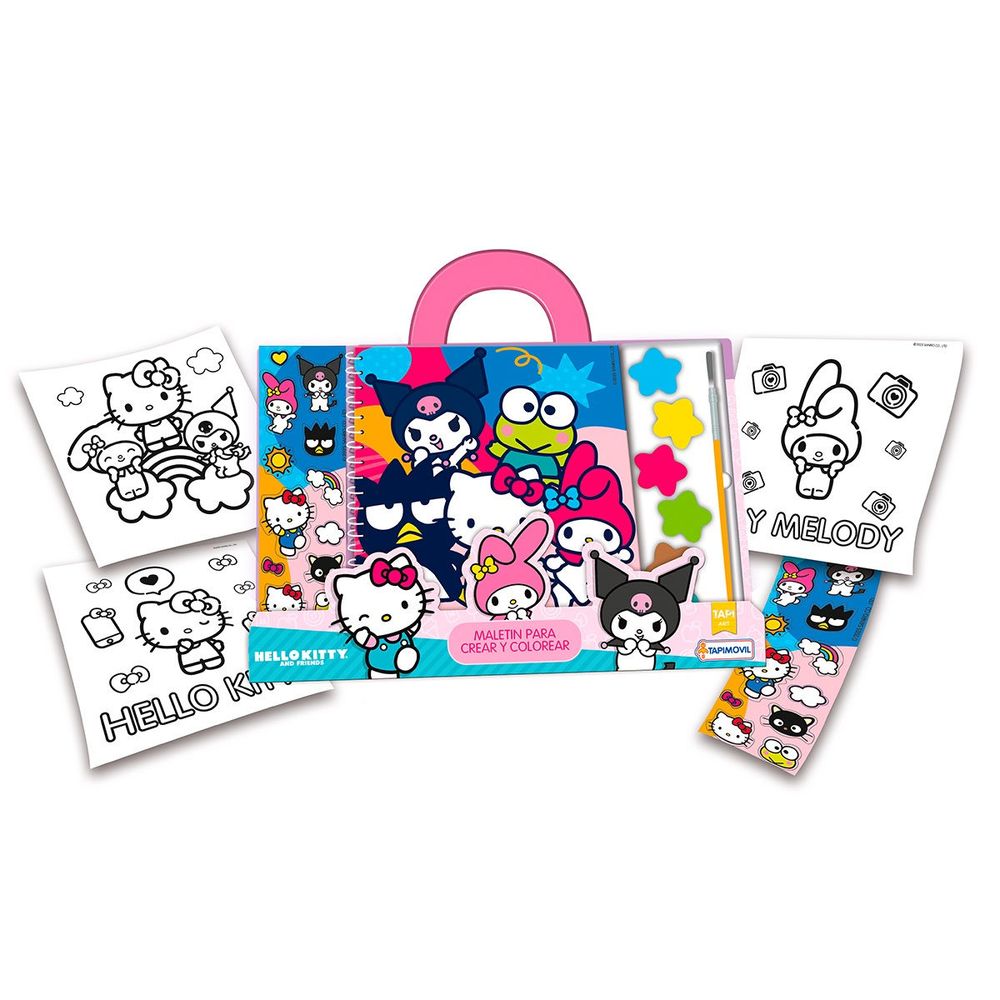 Hello kitty Maletin Para Crear Y Colorear Acuarela Stickers