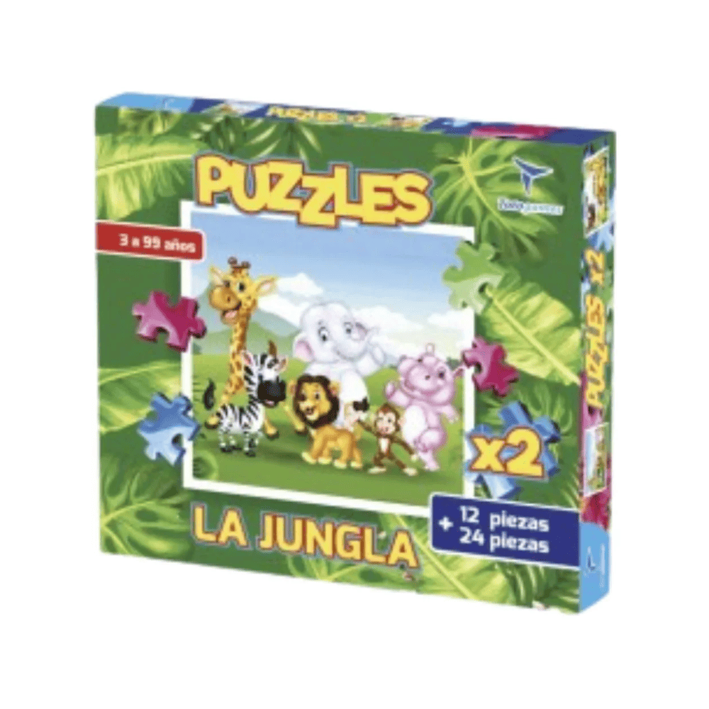 Rompecabezas Puzzles 12 Y 24 Piezas Jungla JM2333 Toto Games