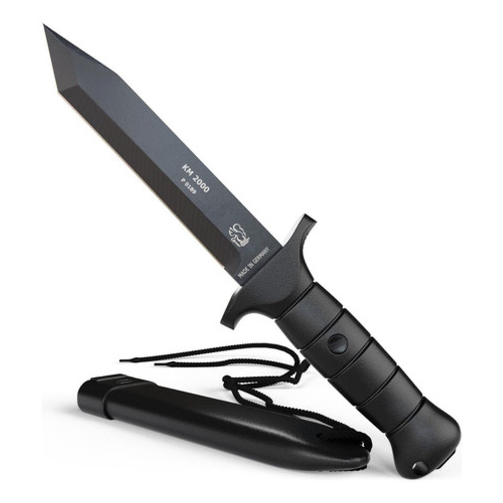 Solinge Cuchillo Eickhorn Solinge Para Exteriores Con Borde Liso Negro