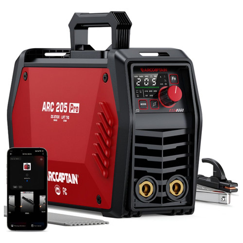 Color Icontrol Soldador Arccaptain Icontrol Arc205 Pro Stick, 205a, Inverso Color