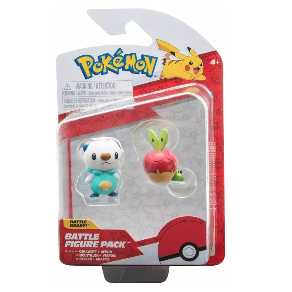 Pokémon Clip 'N' Go – Lot De 6 Figurines De Combat 5 Cm (Sableye, Axew, Snivy, Tepig, Oshawott, Pikachu) – Compatibles Avec Poké Ball Et Ceinture