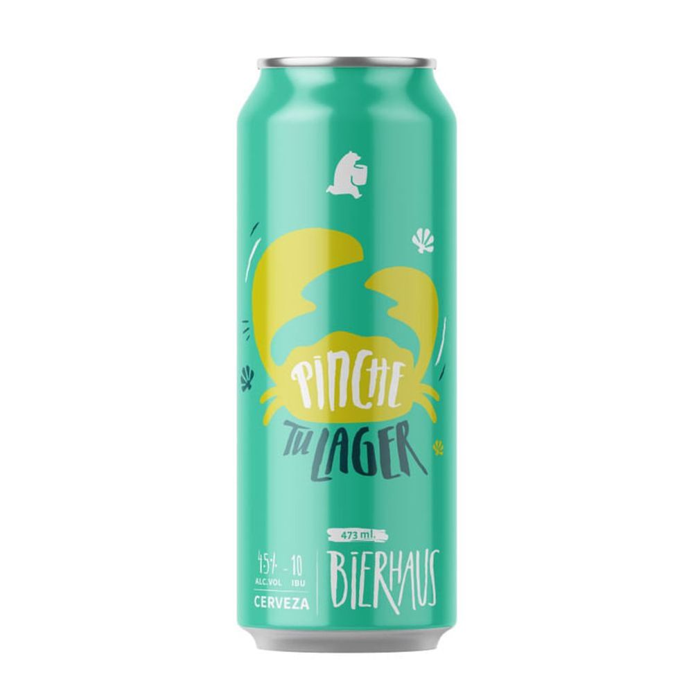 Cerveza Bierhaus Mexican Lager lata 473 cc x12