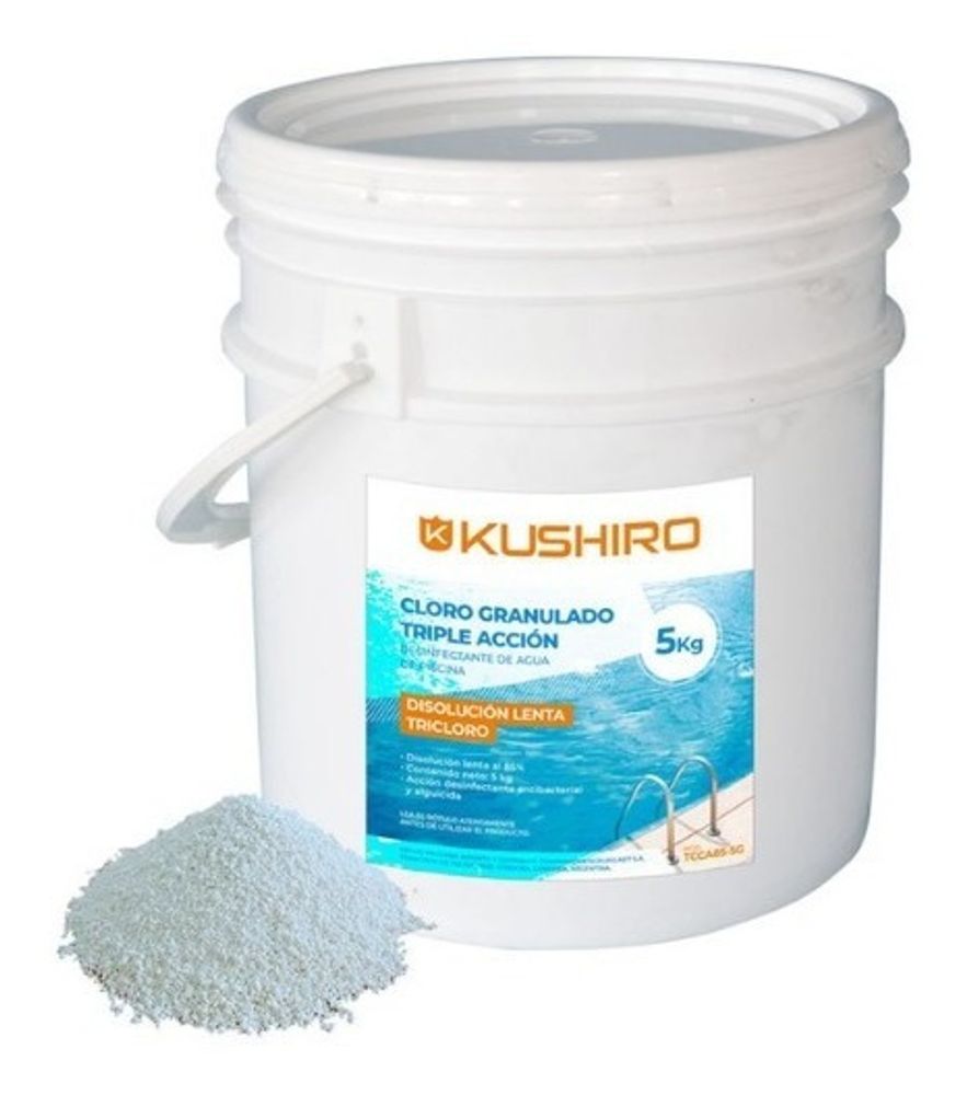 Cloro Granulado Polvo 5 Kilos Triple Acción Disolución Lenta
