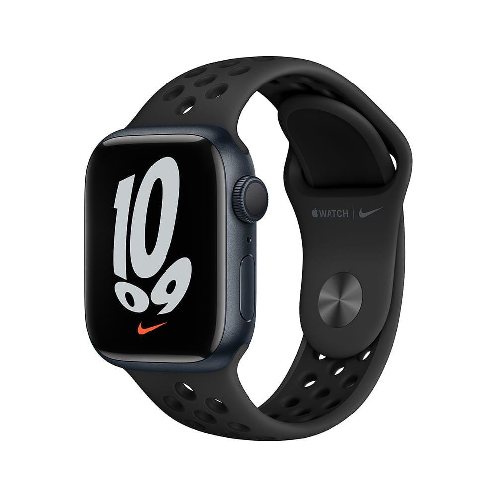 Apple Watch Nike Series 7 GPS Cellular 41mm Midnight Aluminium Case Anthracite Black Nike Sport Band