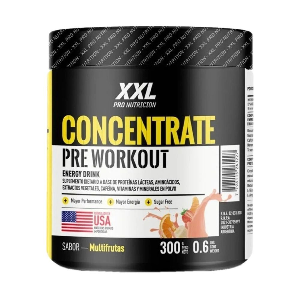 Concentrate Pre Workout 300gr SaborMultrifrutas XXL