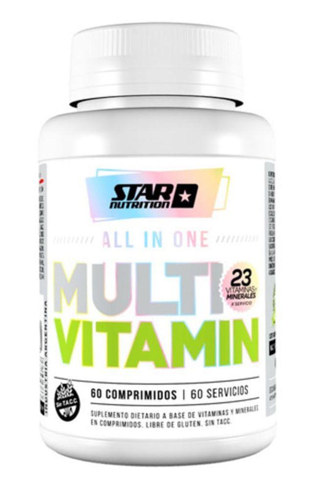 Star Nutrition Multivitamin All In One X60 Caps. Sin Sabor