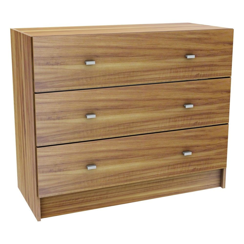 Comoda de tres cajones largos teka