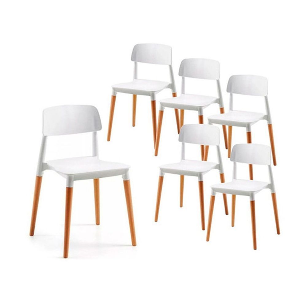 silla nordica milan blanca/ madera diseño moderno sil-440