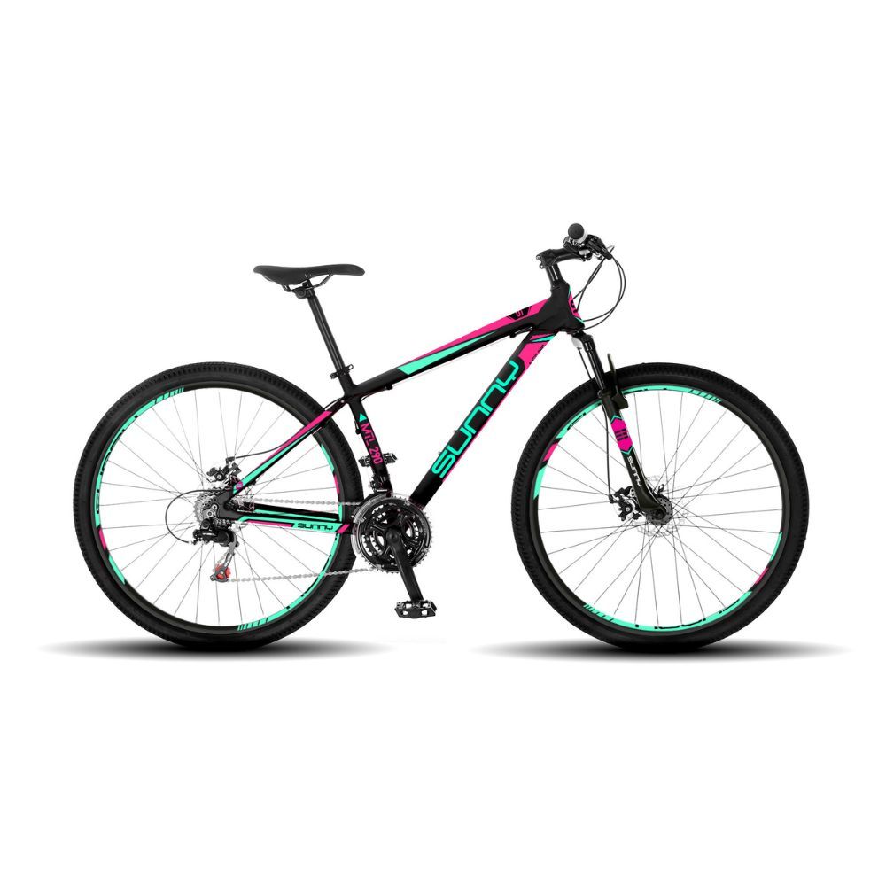 Bicicleta Mountain Bike Sunny Rodado 29” Acero TM Negro/Rosa