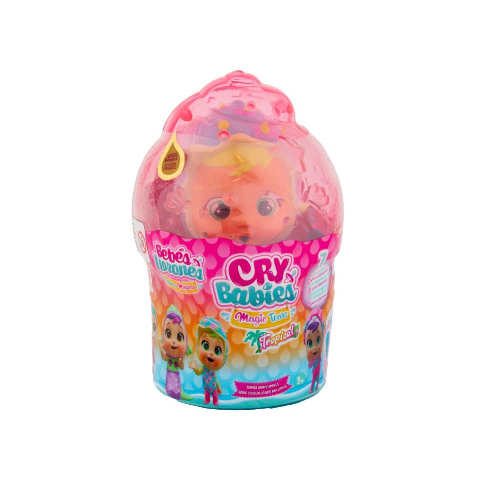 Muñeca Cry Babies Playset 13cm Tropical Shiny Shells Sandy