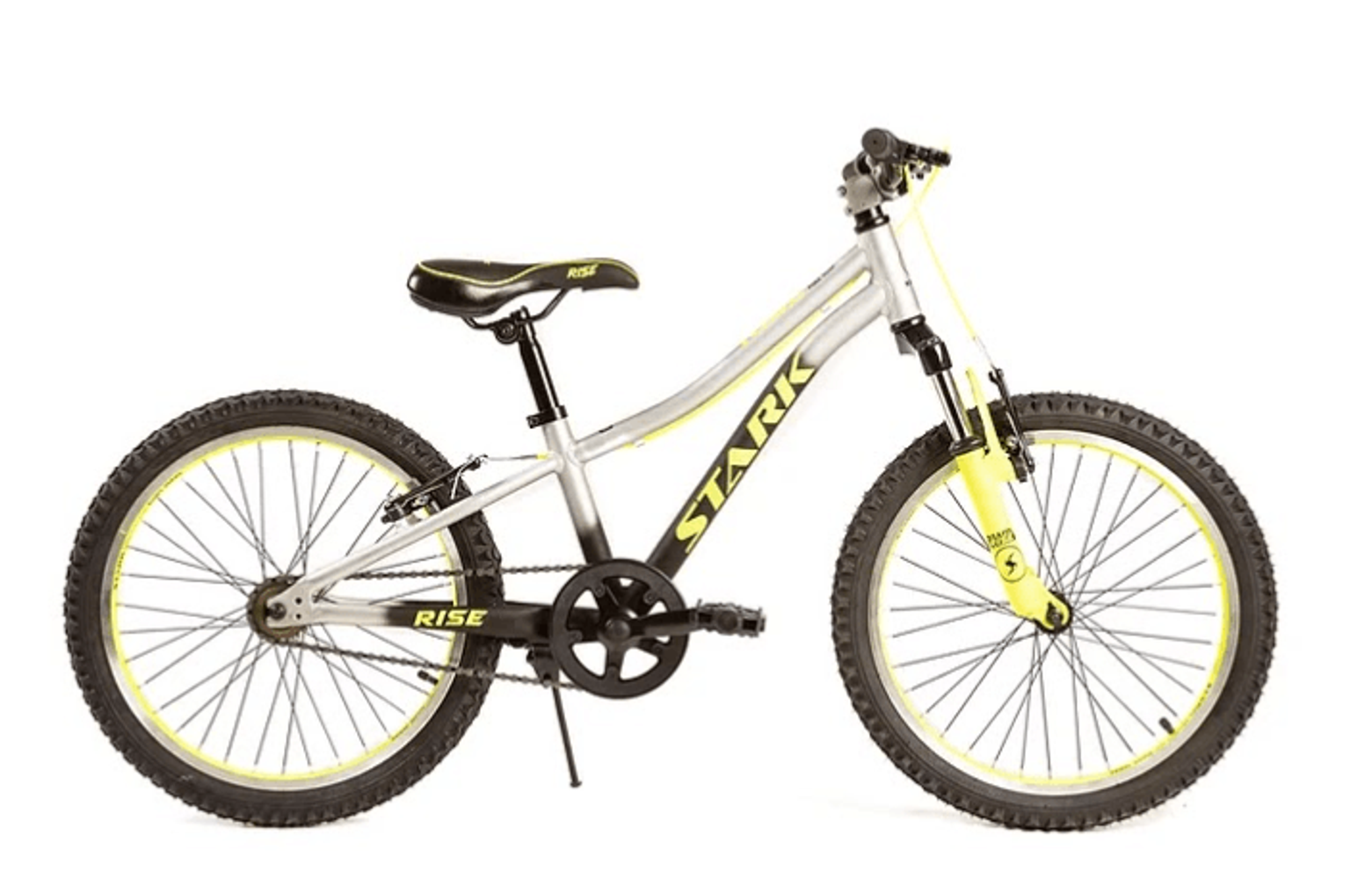 Bicicleta Bmx R20 Rise Stark Aluminio V-Brake Gris Amarillo