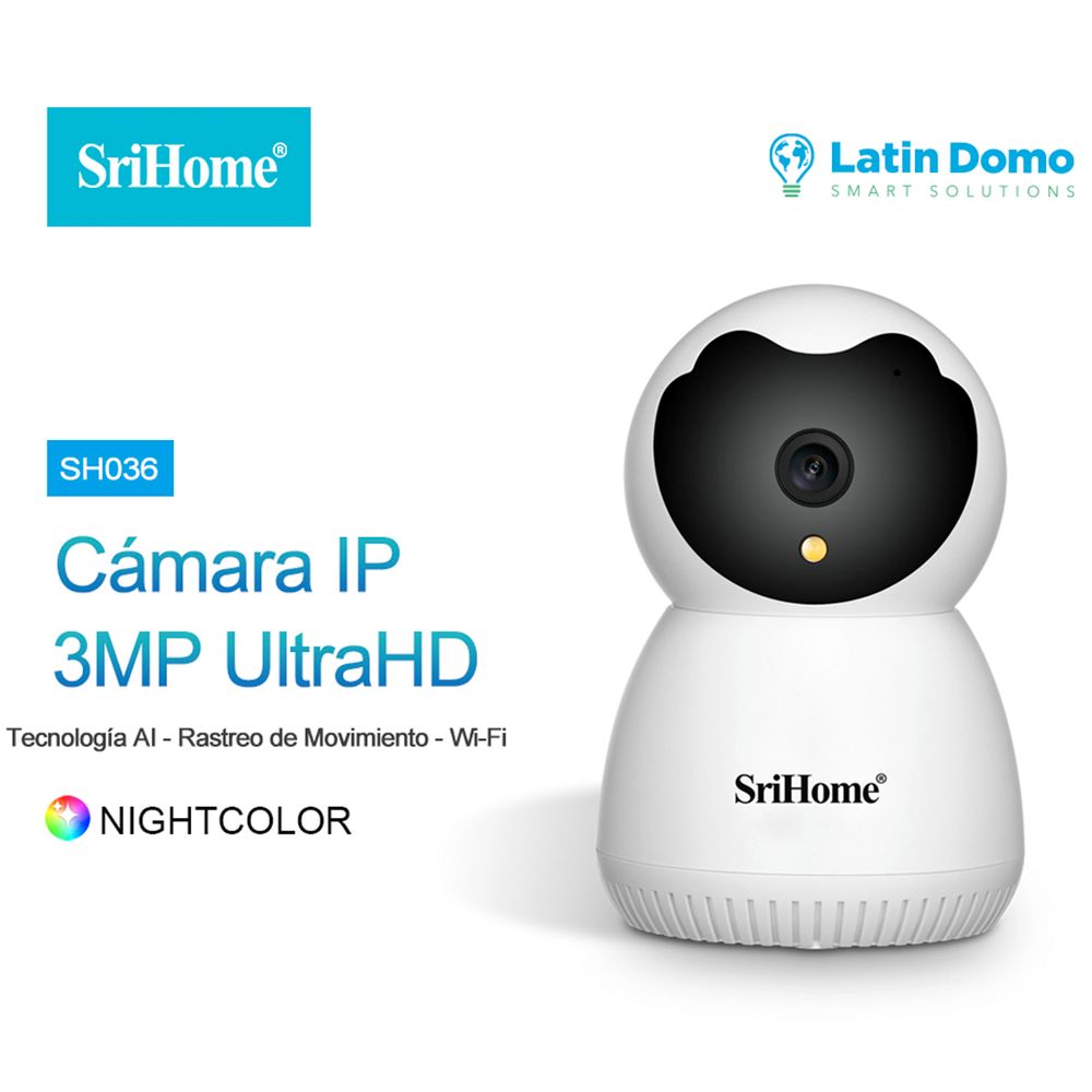 Cámara Ip Domo Interior Hd3mp Ai Audio Vision Nocturna Color