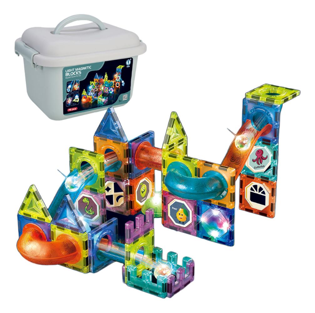 Juego Bloques Magnéticos 142 Pcs Con Luz Construcción - El Rey Del