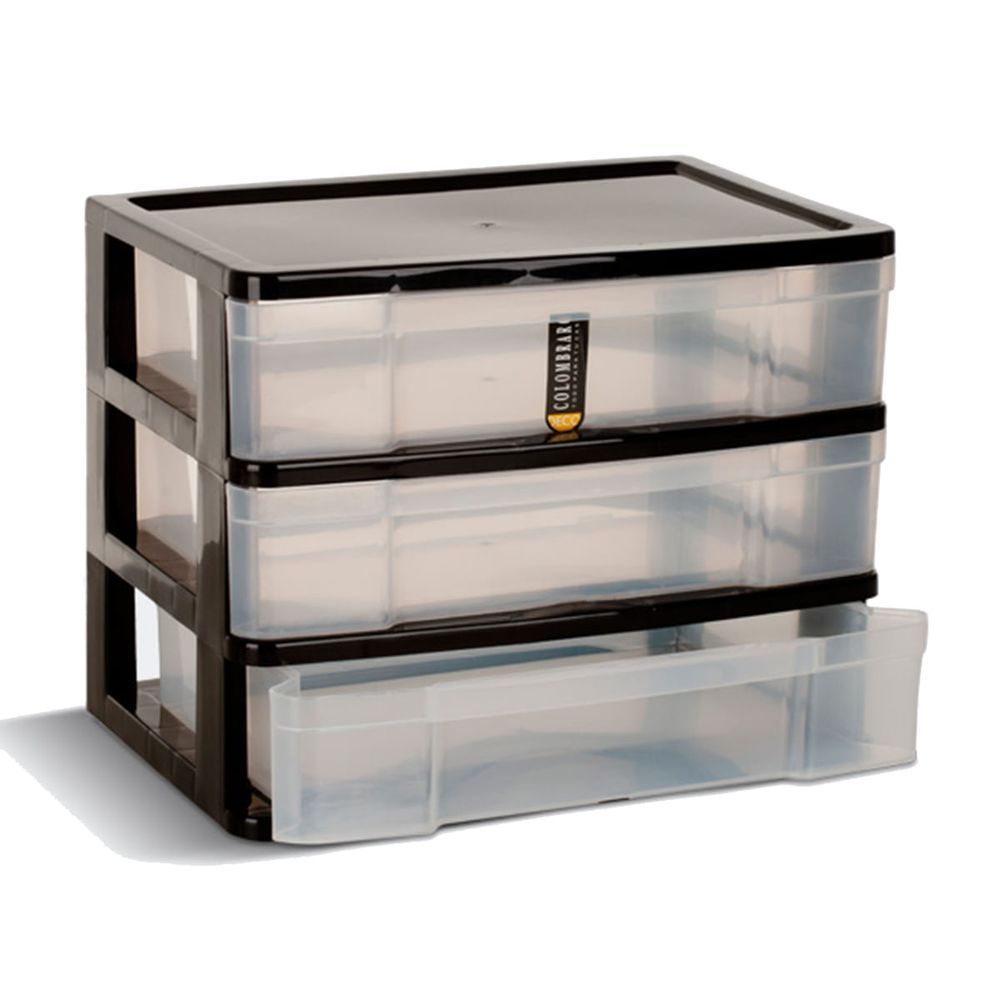 Cajonera A4 Negra de 3 Cajones Bajos Colombraro