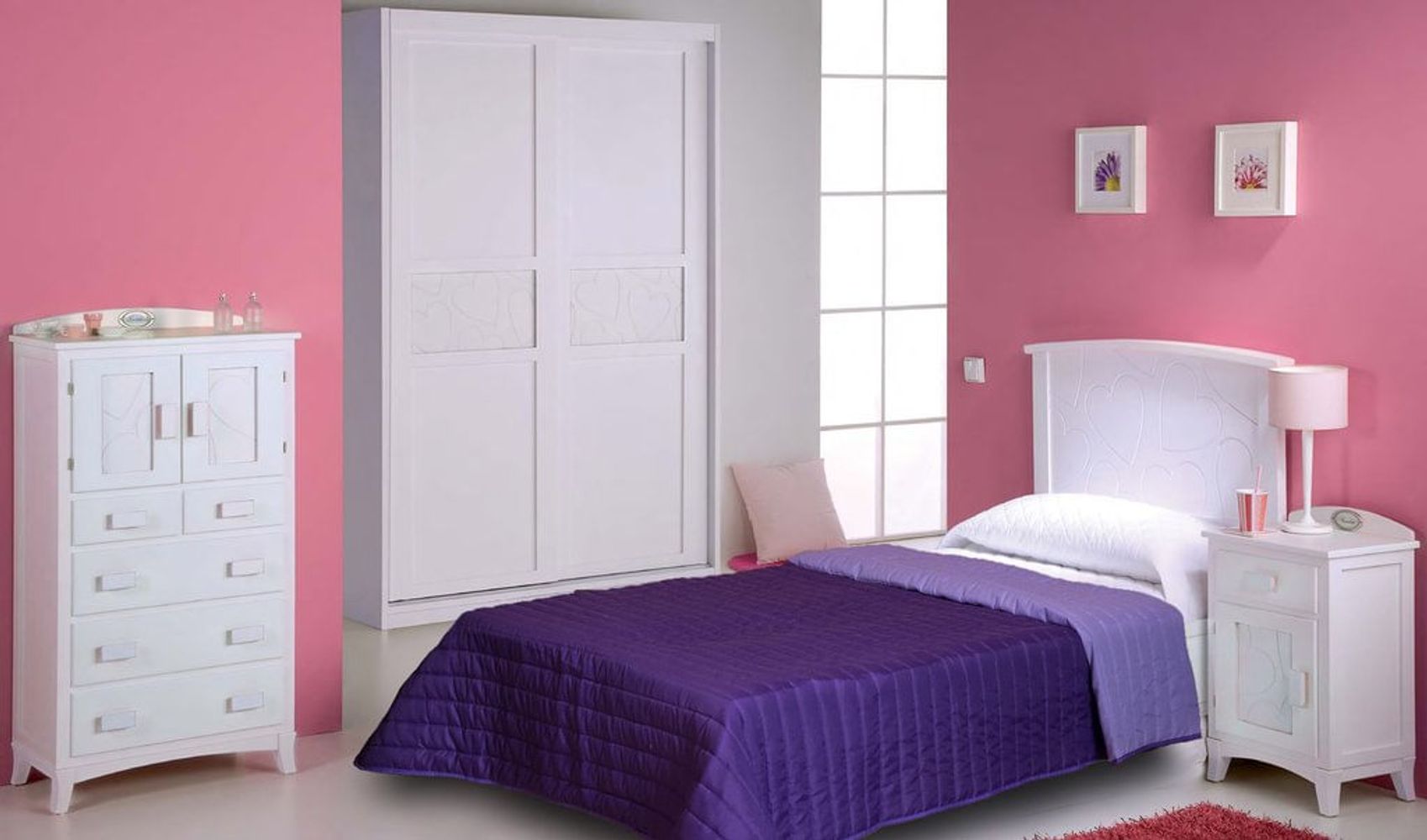 Cubrecama Linea Colors Reversible - Lila/Violeta - 2 1/2 Pza