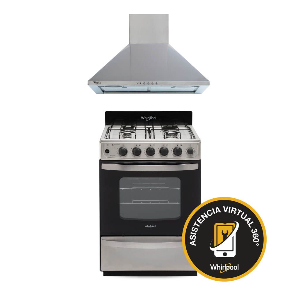 Cocina La Magica Eco Acero 4 Hornallas 56Cm