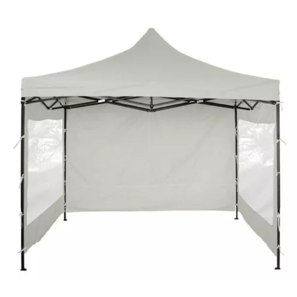Gazebo con Paredes Laury 800 D 3x3 Mts Plegable Blanco